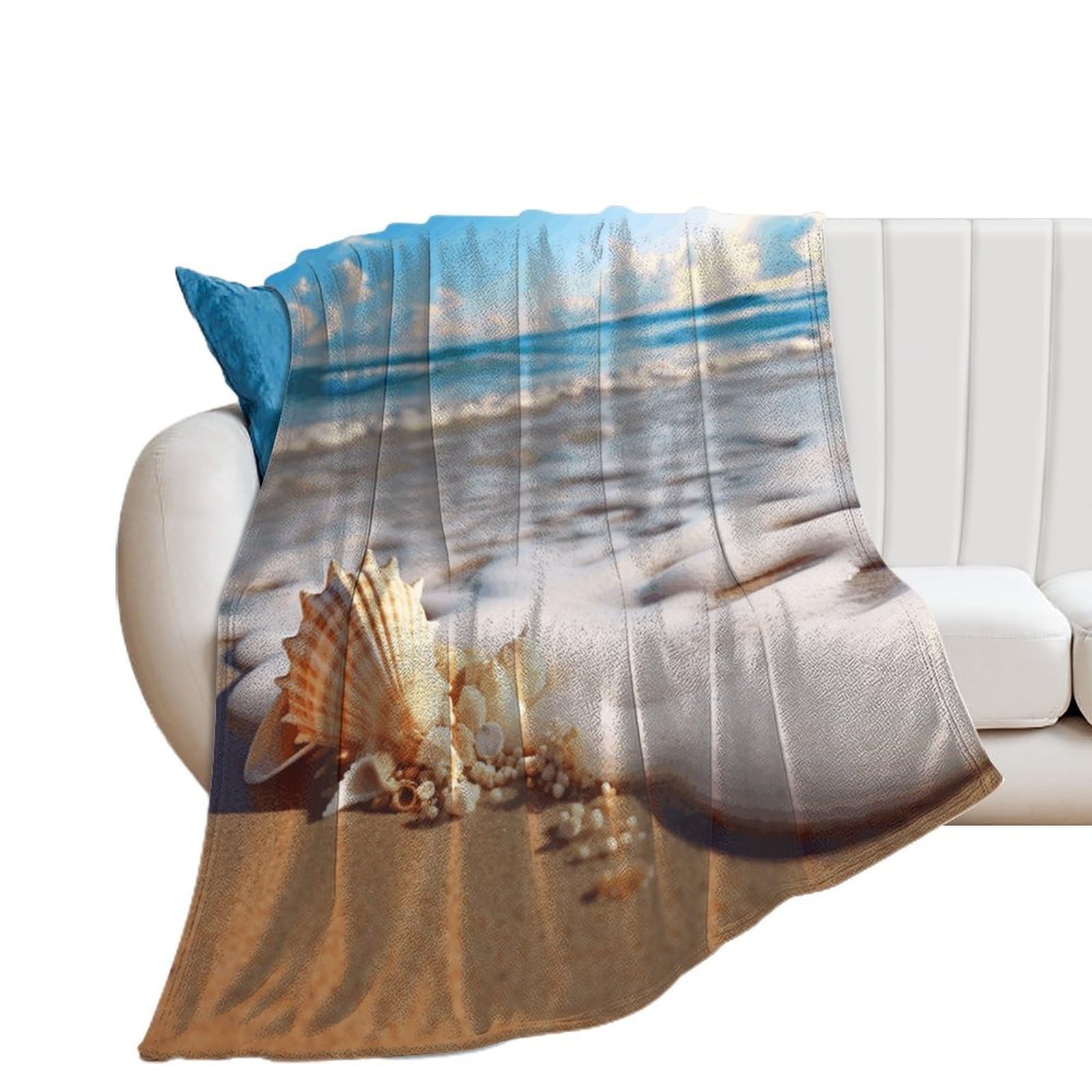 Couverture de luxe en microfibre flanelle douce pour canapé et lit