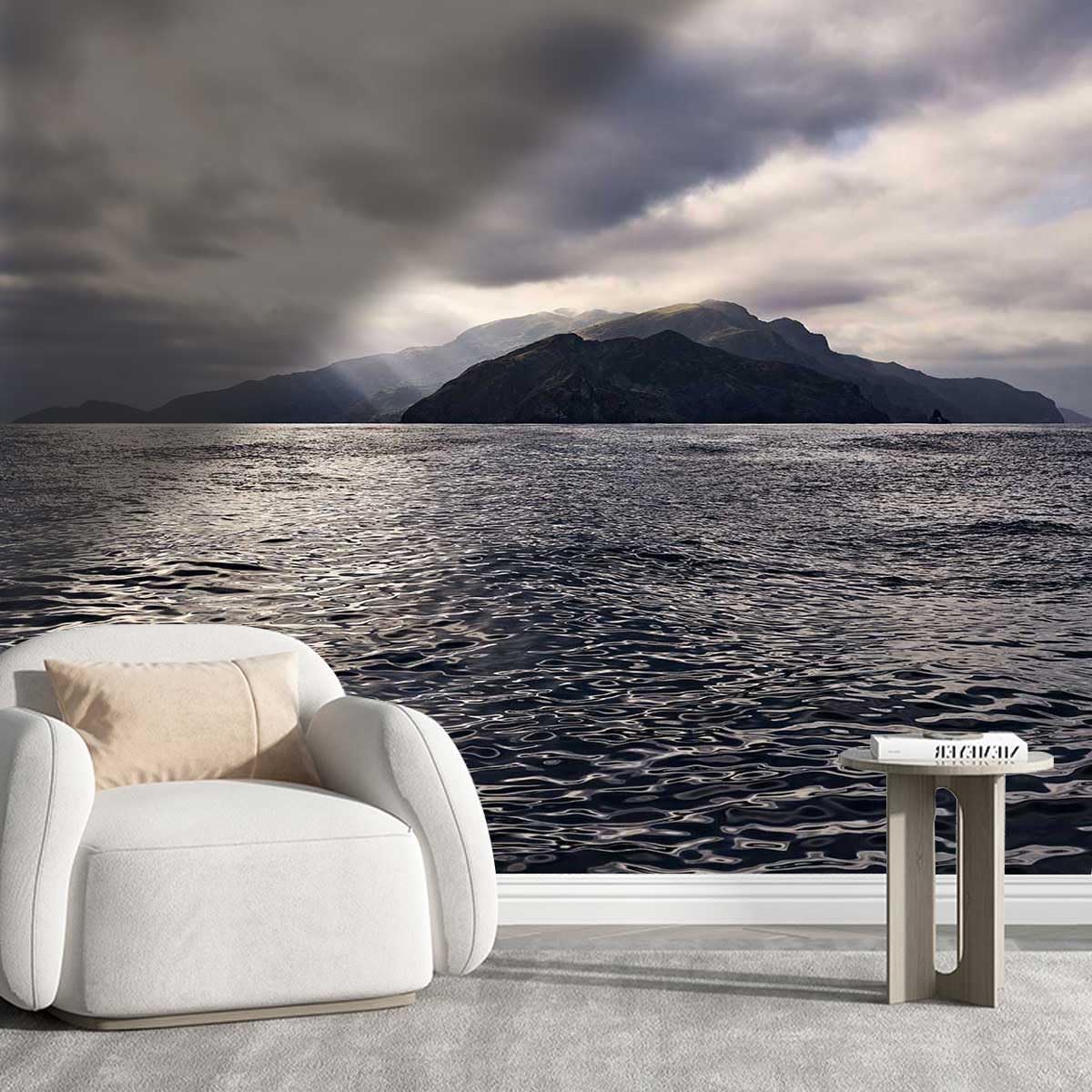 Papel De Paredes Decorativo Isla del Mar Adhesivo de Pared Costa Playa Paneles de Pared Nuevo Aspecto Nuevo (W) 137.8" X (H) 110"