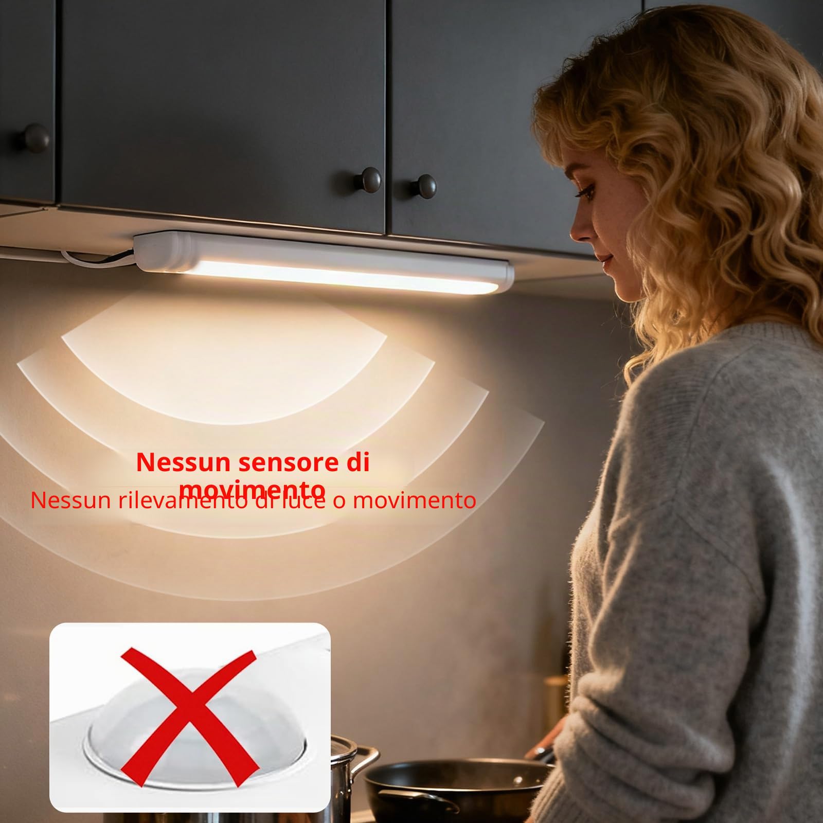 Set 6 Luce Armadio, LuceLed da Cassetto con Sensore Porta, LED Armadio Bianco Freddo, Dispensa, Cucina, Cassaforte, Guardaroba