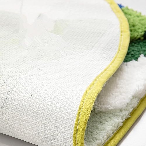 Miniatura 6 de LEVINIS Tapetes de baño con diseño de musgo, suaves y divertidos, antideslizantes, lavables, para ducha, bañera, dormitorio, 31 x 20 pulgadas
