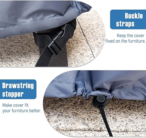 Miniatura 5 de Fundas para muebles de exterior con revestimiento de poliuretano impermeable para muebles de patio cubierta resistente para mesa exterior y silla de