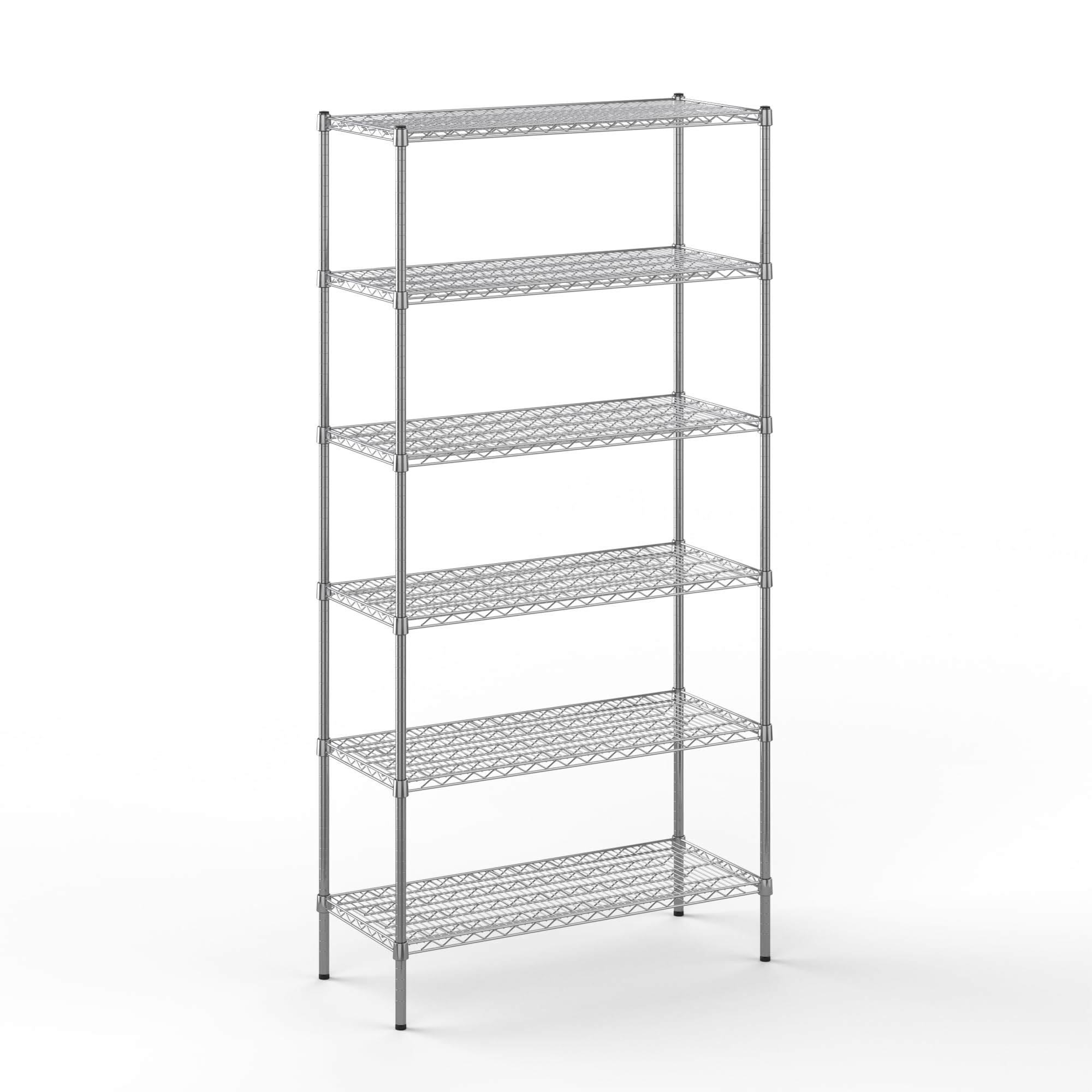 18" Deep x 42" Wide x 86" Height Wire Shelving Kit | 6-Tier | NSF Commercial Storage Rack Unit