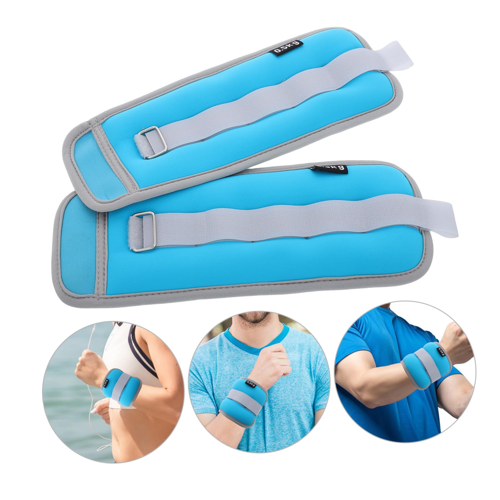 Pesas Portátiles para Tobillo y Muñeca 2 Piezas 0,5kg