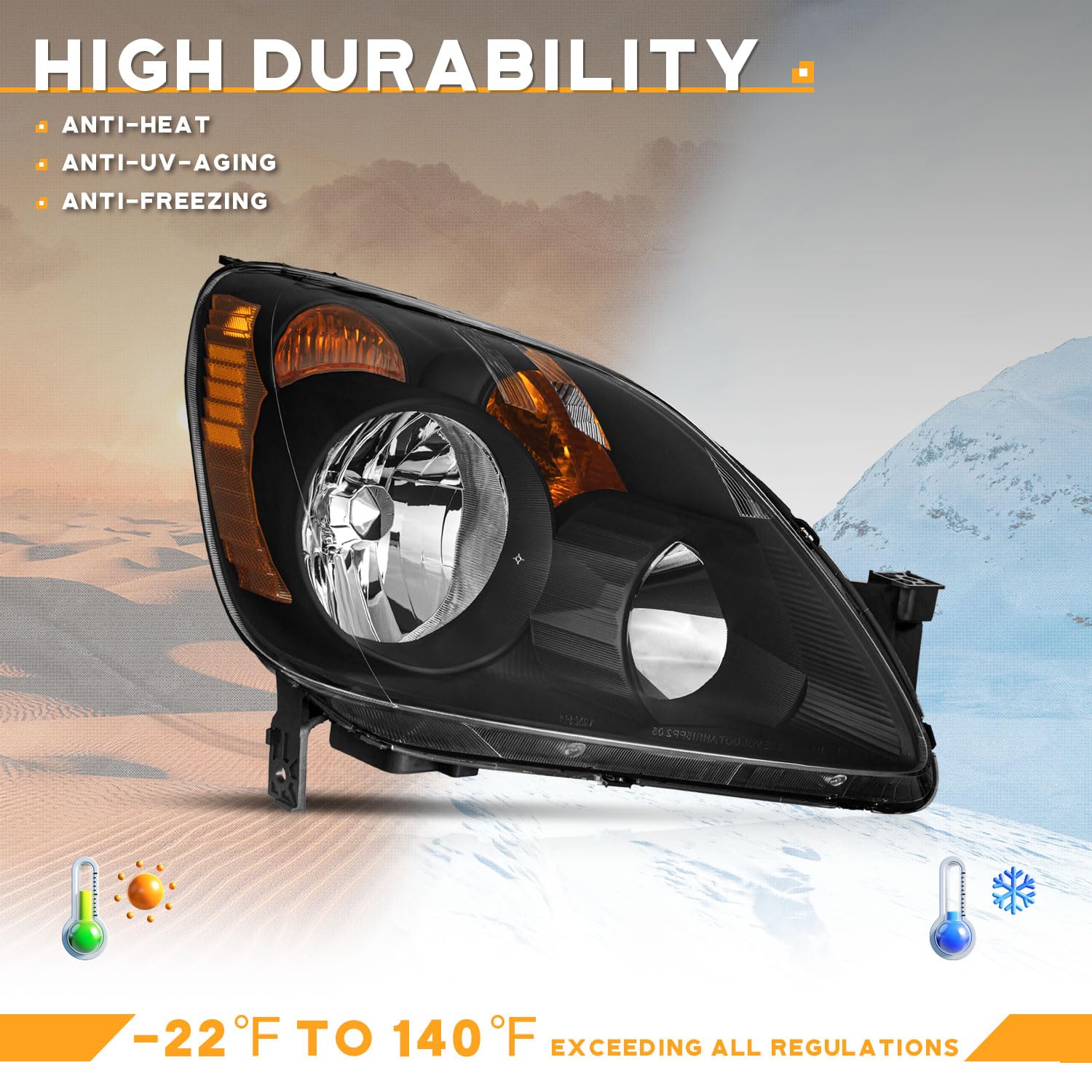 Amazon.com: WEELMOTO Headlights for 05 06 4-Door Sport Honda CRV