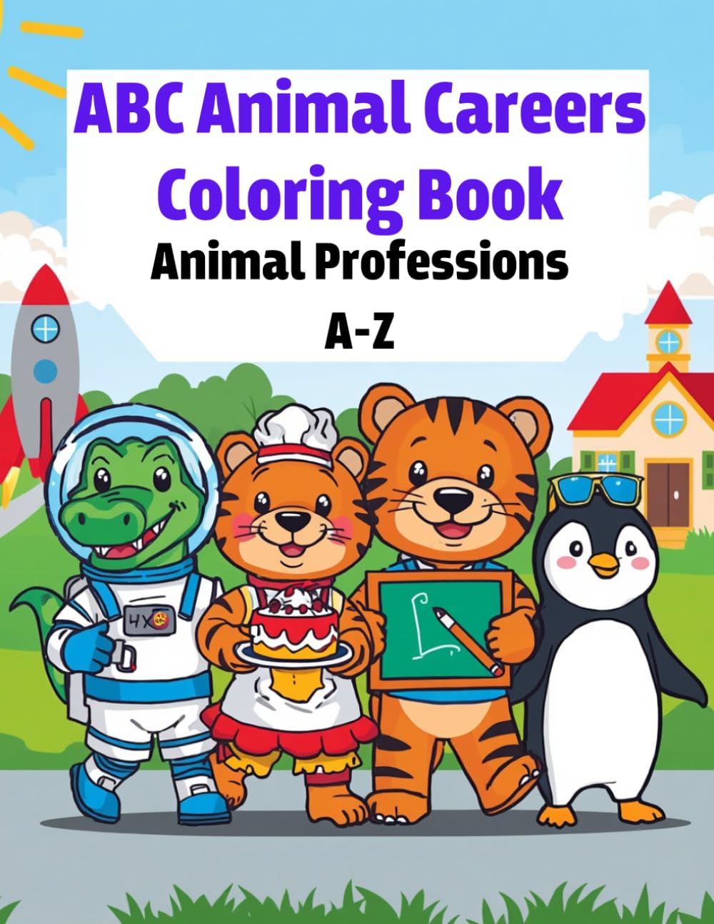 ABC Animal Careers Coloring Book: Alphabet Animal Professions A-Z for Kids Ages 4-8