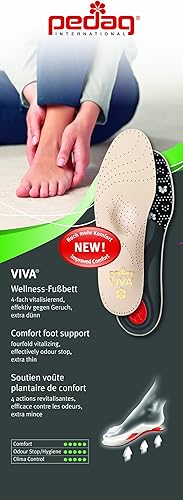 Miniatura 2 de Pedag Viva  Insertos de soporte de arco de cuero  Hecho a mano en Alemania  Alivio de la fascitis plantar  Cojín de talón  Control de olores de