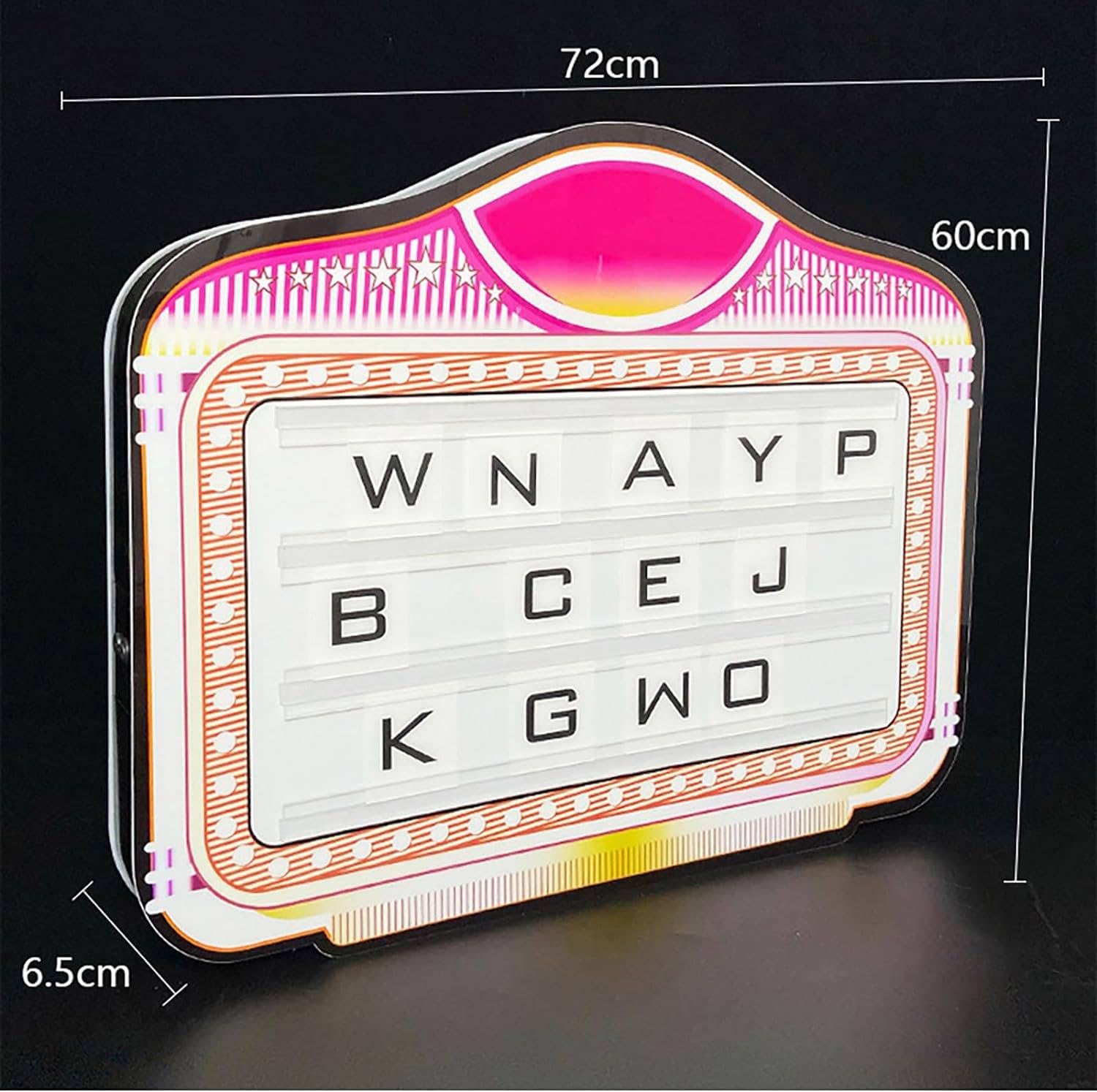 Presentador de botellas con letras LED para discotecas letrero VIP para servicio de botellas cambio con 4 juegos de letras 2 juegos de números(Color1)