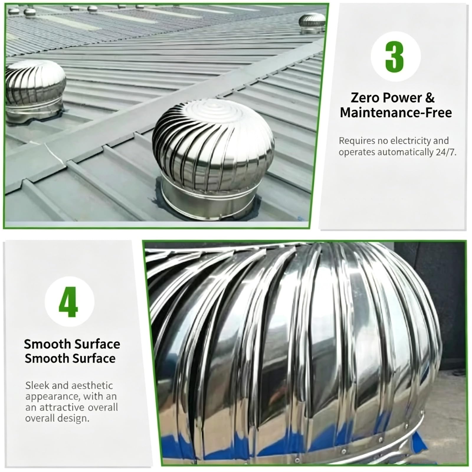 Copertura Del Cappuccio Delle Turbines Eoliche,Presa D'aria For Soffitta,