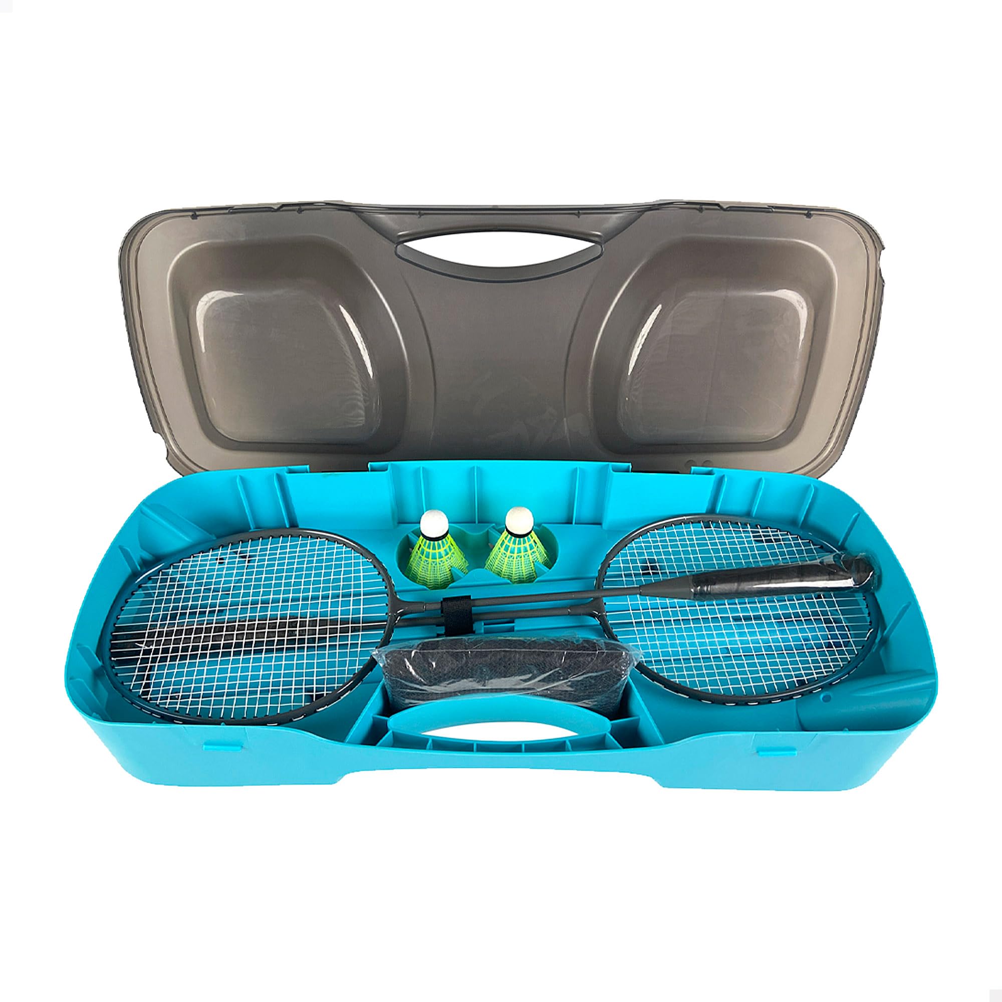 Filet De Badminton Portable 270 X 160 Cm Avec 2 Raquettes, 2 Volants Filet Premium Boite De Rangement Pour Jeu De Plage Jardin Vert 95026811