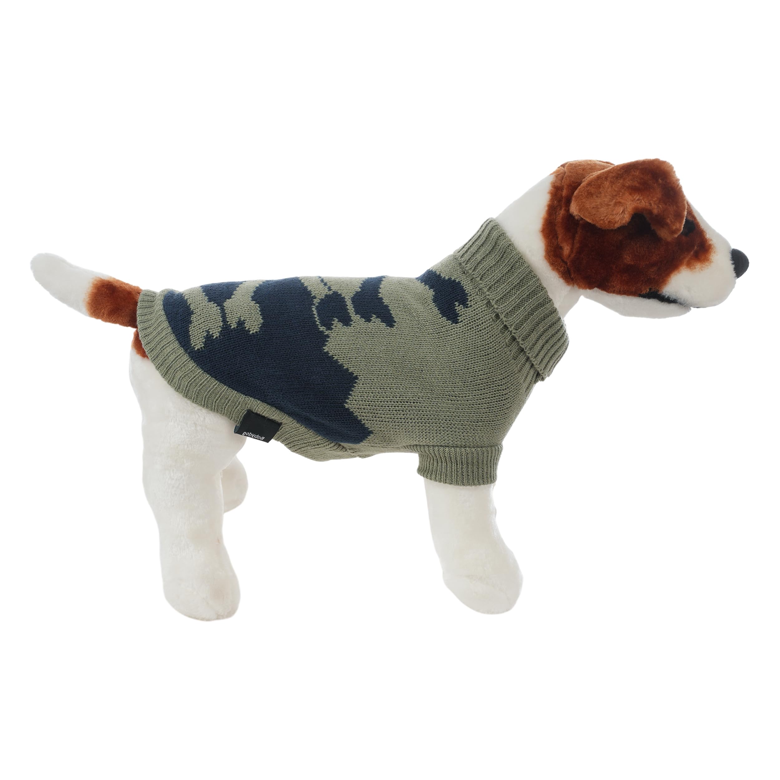 Suéter de Invierno para Perros Pequeños y Medianos - Chaleco de Lana Suave, Jersey Cálida para Mascotas (Color Azul Marino/Gris, Talla 25cm)