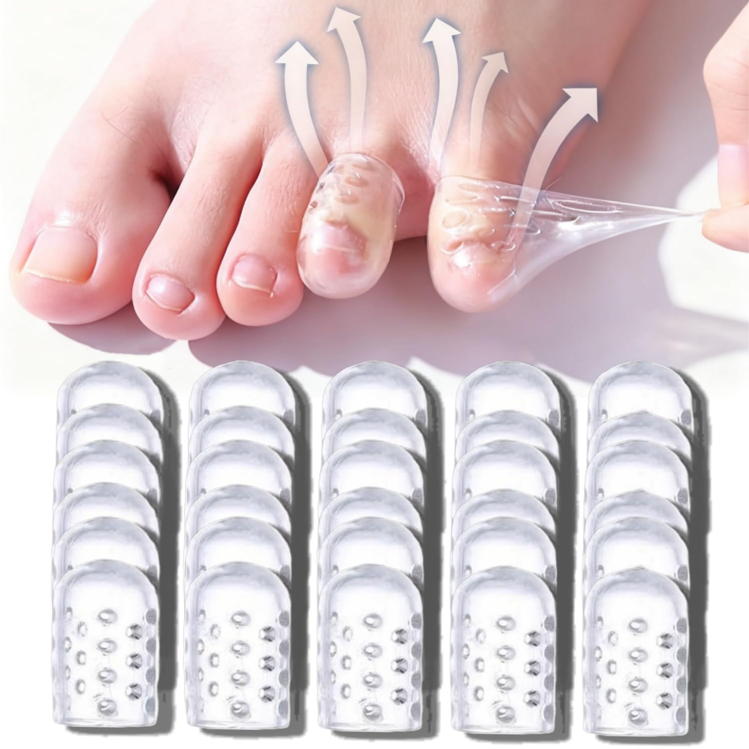 Manchons d'orteils en silicone pour soulager la douleur des ongles incarnés et cors