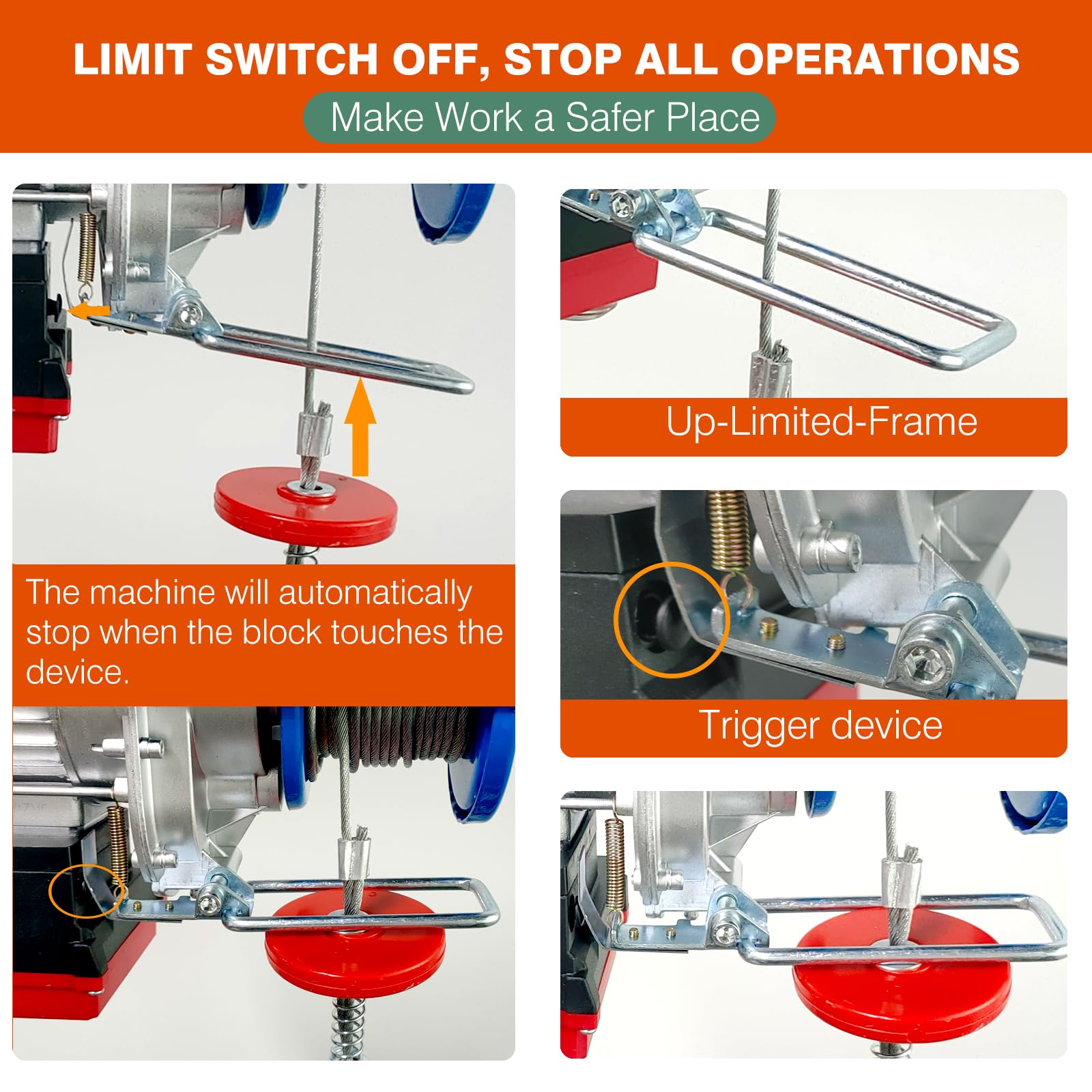 Electric Hoist 440 LBS - Remote Control -5
