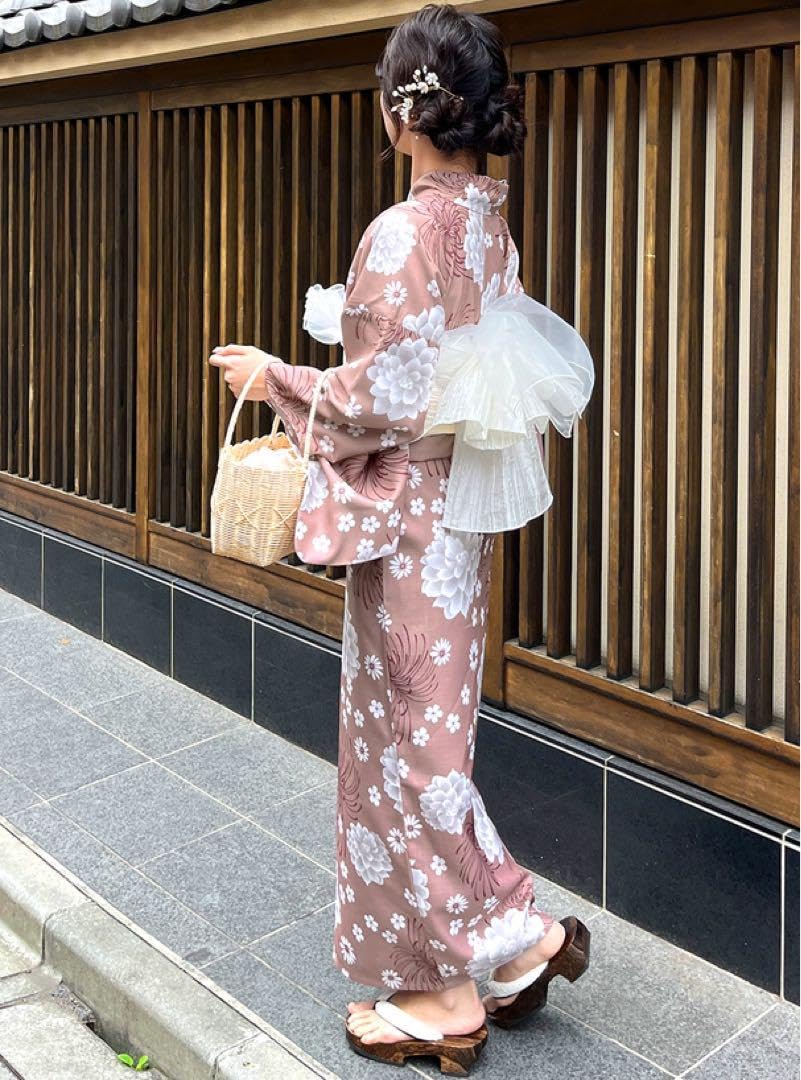 GRL 浴衣　夏祭り 2点セット　花火大会　花柄　シンプル　可愛い　帯付き 花火大火に行くなら浴衣が着たい！GRL（グレイル）の浴衣が5千