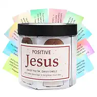Bible Verse Jar, 100 Inspirational Scripture Cards, Encouraging Christian, Back to School Supplies, Father‘s Day Gifts for Man Woman Teacher, Daughter, Sister, Friends Family Colleagues