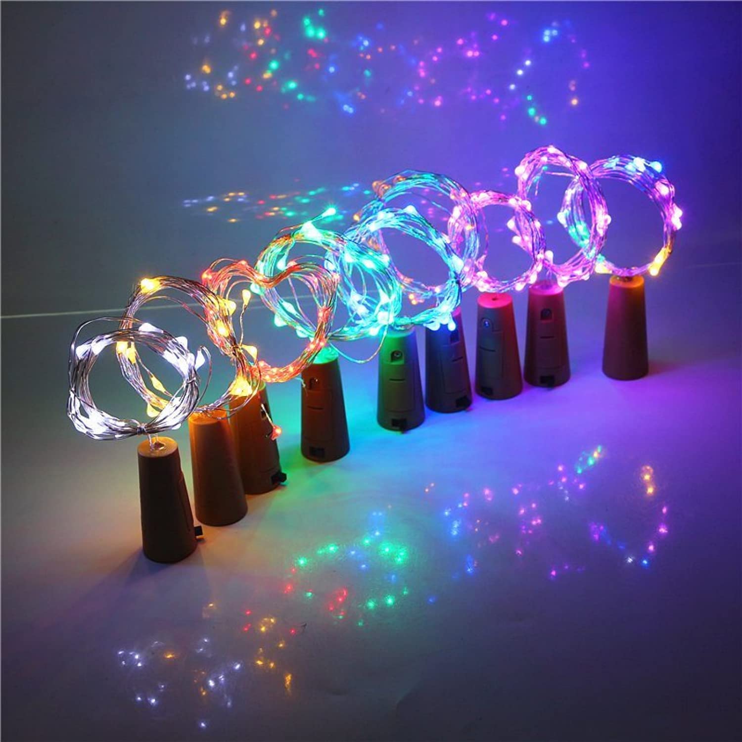 Apollo Universe Xeus Supreme Home Decorative 20 LED, 2 Meter Multi Color, Wine Bottle, Cork LED Strip, Pack of 6