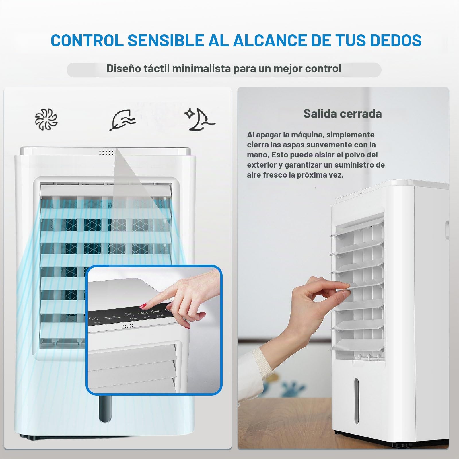 Aires Acondicionados 4 En 1/Aire Acondicionado Portátil Mejorados 2026 con Control Remoto, 3 Velocidades De Viento Y 3 Modos De Enfriamiento, Temporizador De 1/2/4 Horas 24v