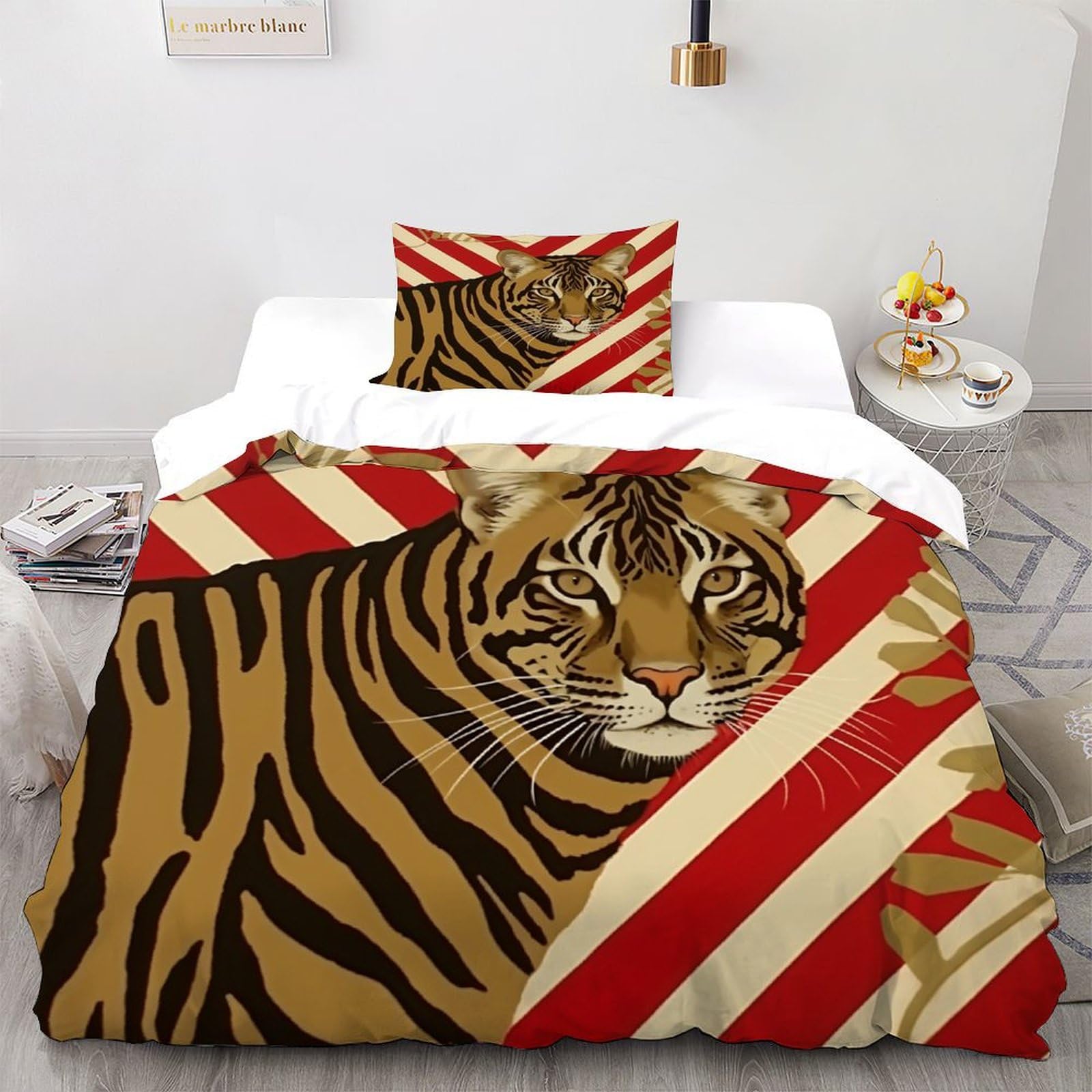 Housse de couette animals Lion d'argent 135x200 pour aider les enfants à s'endormir seuls