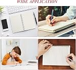 Songaa [4 Pack] Spiral Notebook, A5 Size College Ruled Notebooks, PP Hardcover Spiral Notebook Ruled Lined Journal Notebook Bulk, 80 Sheets / 160 Pages Spiral Bound Notebook (5.7"x 8.3")
