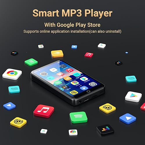Miniatura 2 de Reproductor de MP3 de 80 GB con Bluetooth y WiFi, Oilsky 4.0 pulgadas IPS pantalla táctil reproductor MP3 con altavoz, reproductor de música con