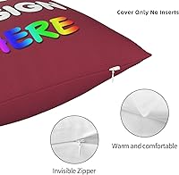 Vista 188 de Funda de almohada personalizada con nombre de texto fotográfico, funda de almohada impresa de dos lados para cumpleaños, Navidad, aniversario