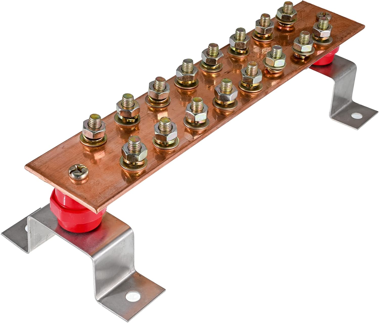 Copper Ground Bus Bar Kit Wall/Surface Mount .16"*2.3"*11.8" Ground Bar