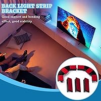 Vista 4 de 5 soportes genéricos mejorados para Philips Hue Play Gradient Lightstrip clips de montaje con buen efecto de soporte para parte trasera plana