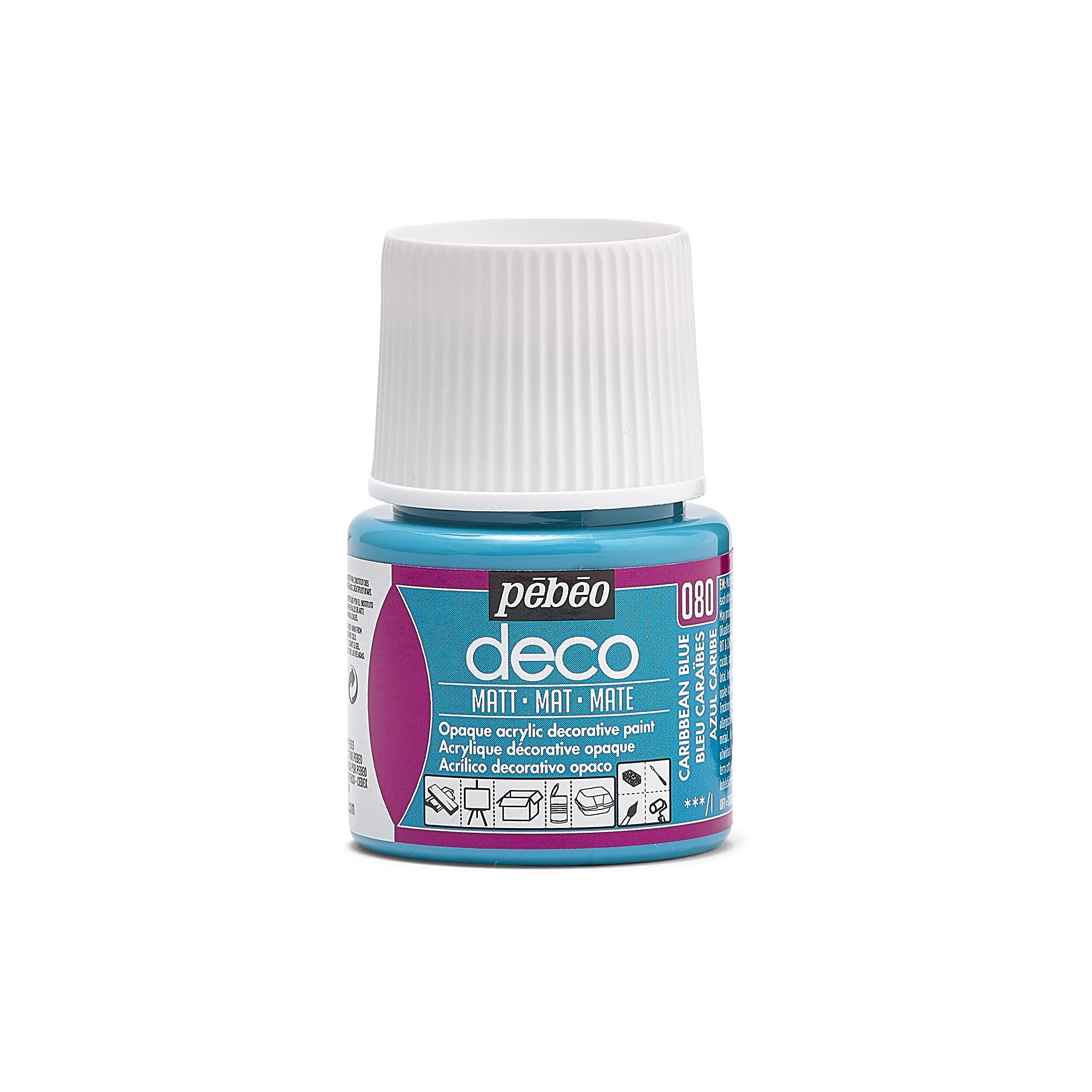 Pebeo Deco Matt, Caribbean Blue, 45 ml