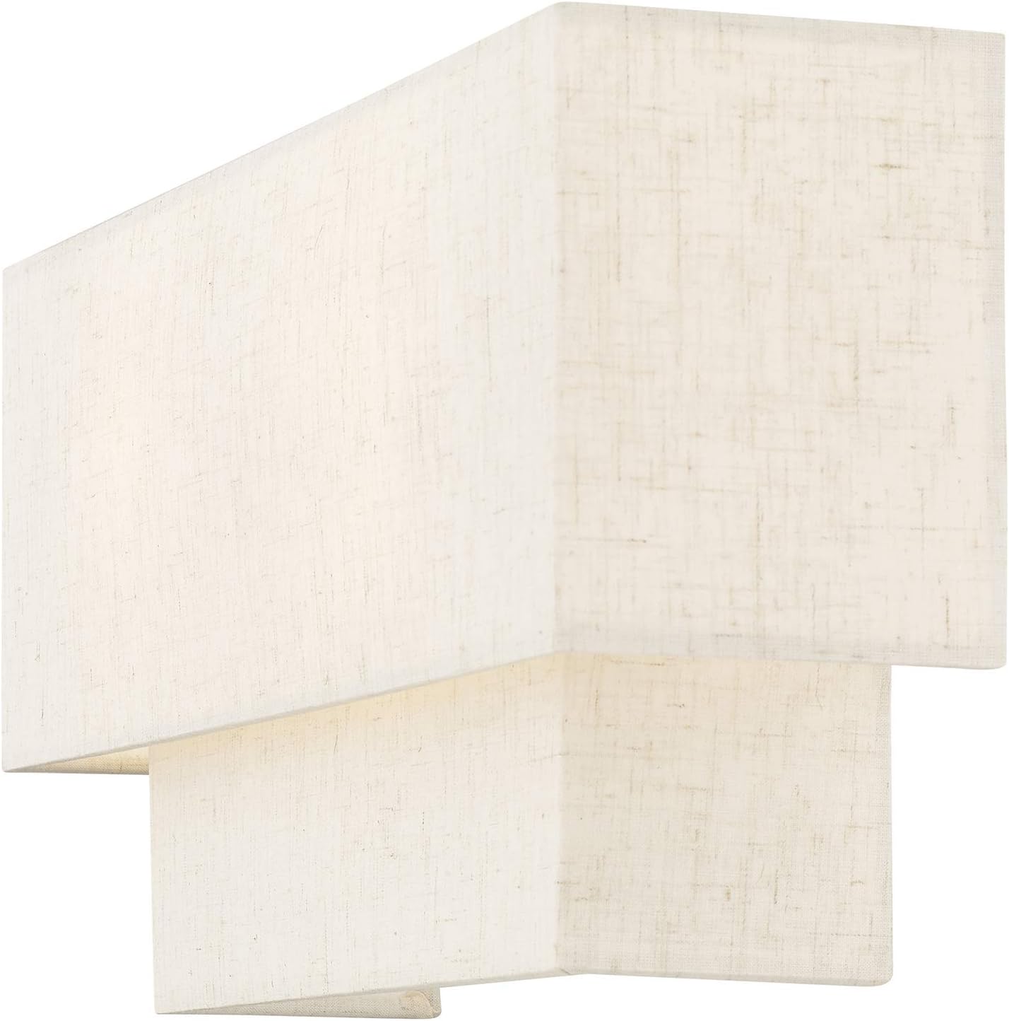 English Bronze Dimmable 2-Light Sconce with Fabric Shade