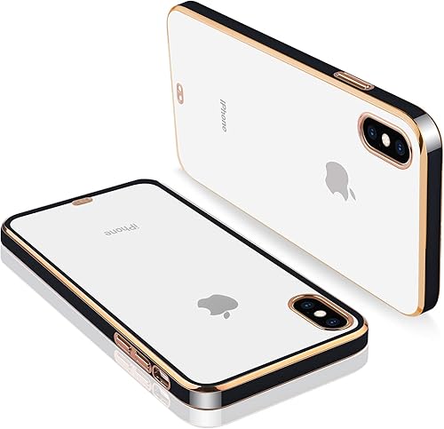 MOWIME Funda transparente para iPhone Xs MAX de 6.5 pulgadas, transparente, suave, revestimiento de TPU antiarañazos, a prueba de golpes, funda