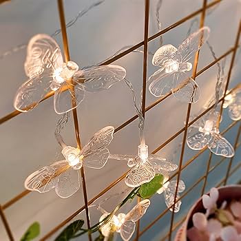 Amazon.com: WONFAST Butterfly String Lights, LED Butterfly