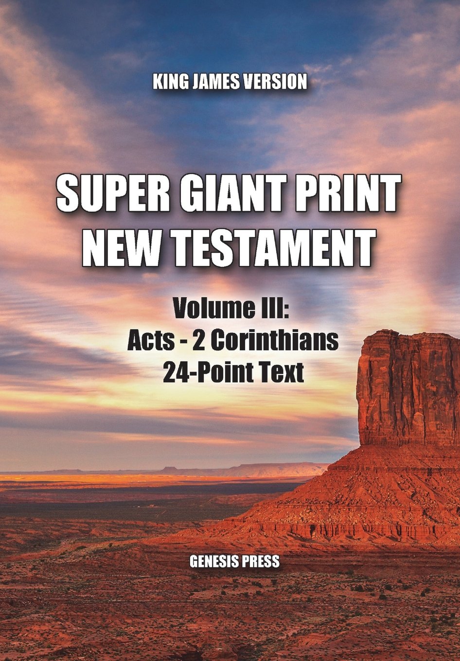 Super Giant Print New Testament, Volume III: Acts-2 Corinthians, 24-Point Text, KJV: One-Column Format: Volume 3 (Super Giant Print Print New Testament)
