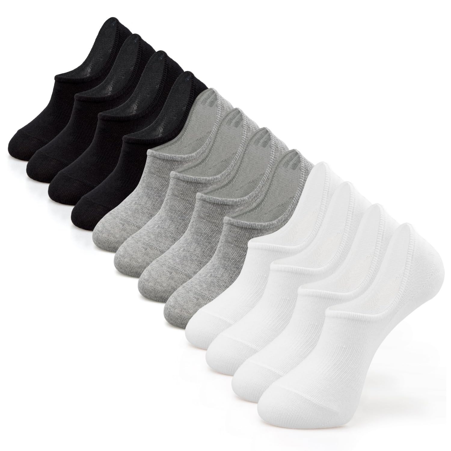IDEGG No Show Socks Men Low Cut Ankle Short Socks for Men Casual Athletic Socks with Non-Slip Grip