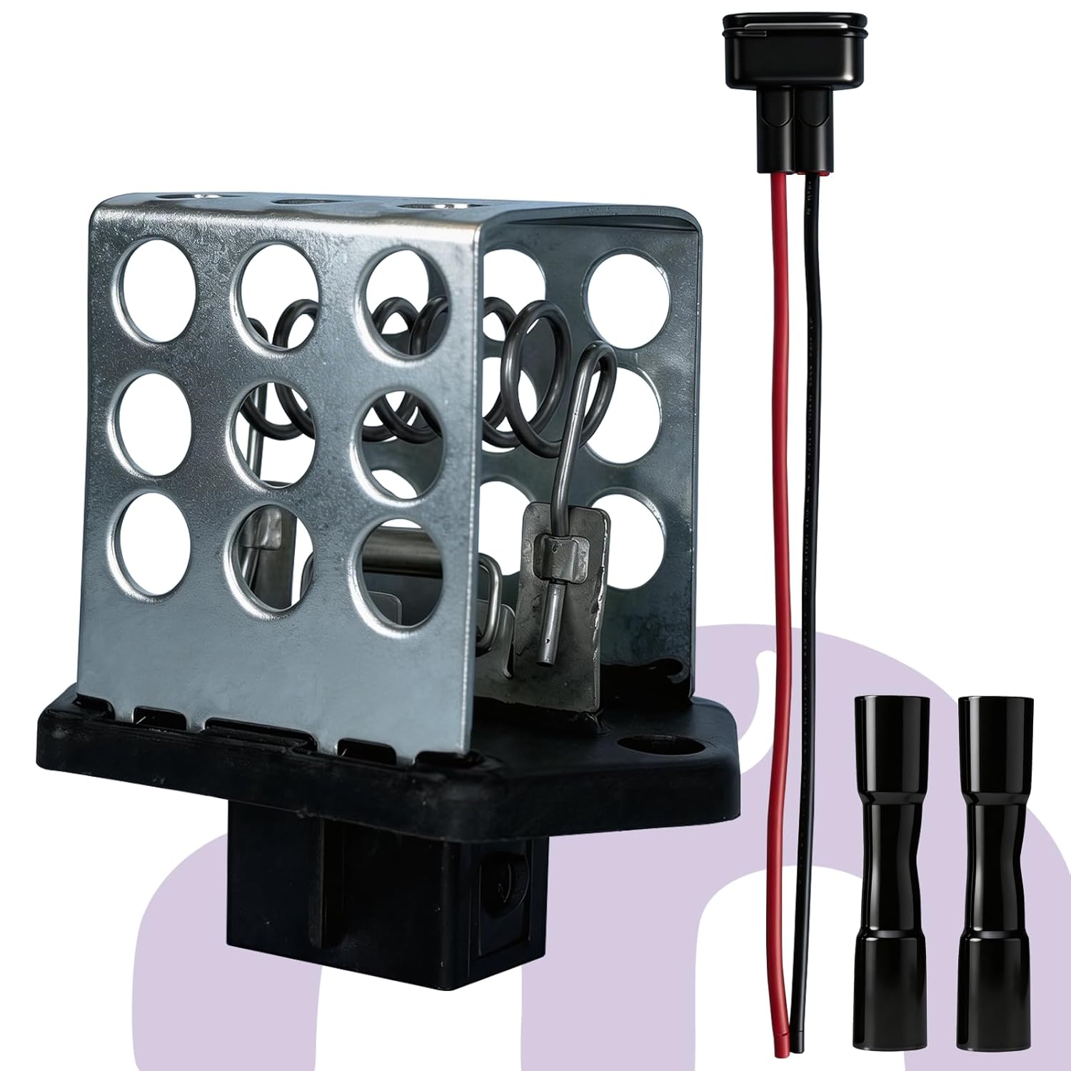 013320 Cooling Fan Resistor with Connector Wiring Harness fit for Ford Focus (2000-2010),Contour (1995-2000),GT (2005-2006) 4U2Z14S411DA, F5RZ8L603AC Radiator Fan Relay Kit