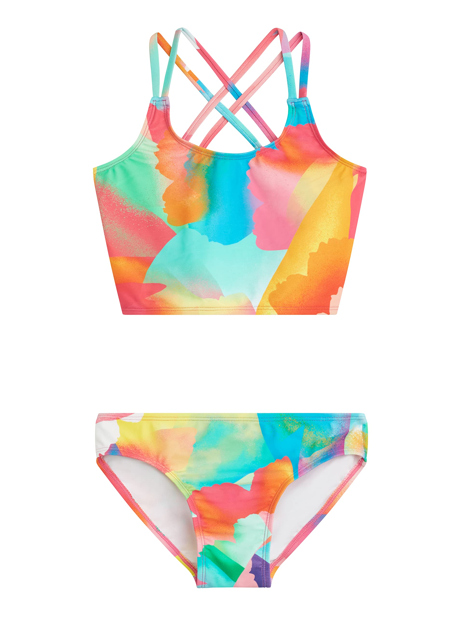 Kanu Surf Girls Waverly UPF 50 Beach Sport Criss-Cross Tankini