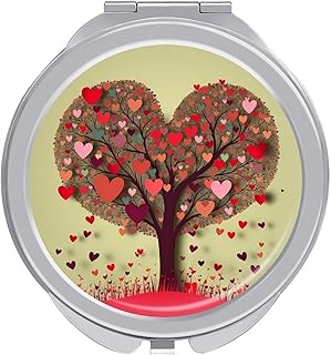 Makeup Mirror Heart Tree Vanity Mirror 1X/2X ...