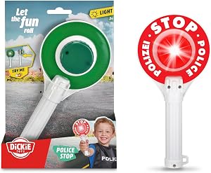 Dickie Toys 203342008 Cazzuola della Polizia con Funzione di Luce