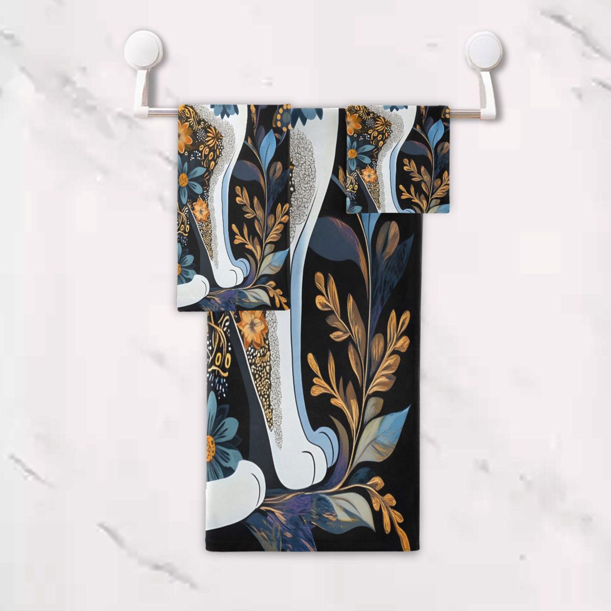 ALAZA Juego de 3 toallas para baño, coloridas toallas de ducha para baño, baño, playa, decoración