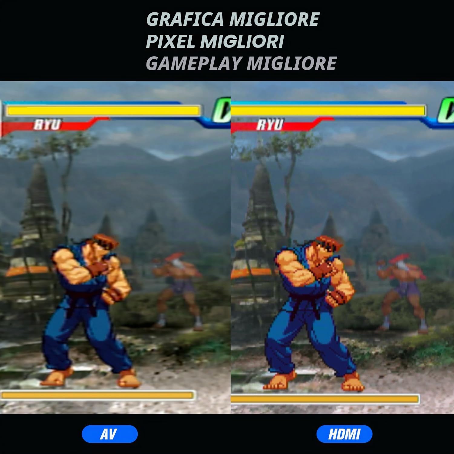 BITFUNX Adattatore HDMI per PS2/PS1/PS One, interruttore RGB integrato a componente, supporta RGB/Component a HDMI 1080P, adattatore per videogiochi Plug & Play
