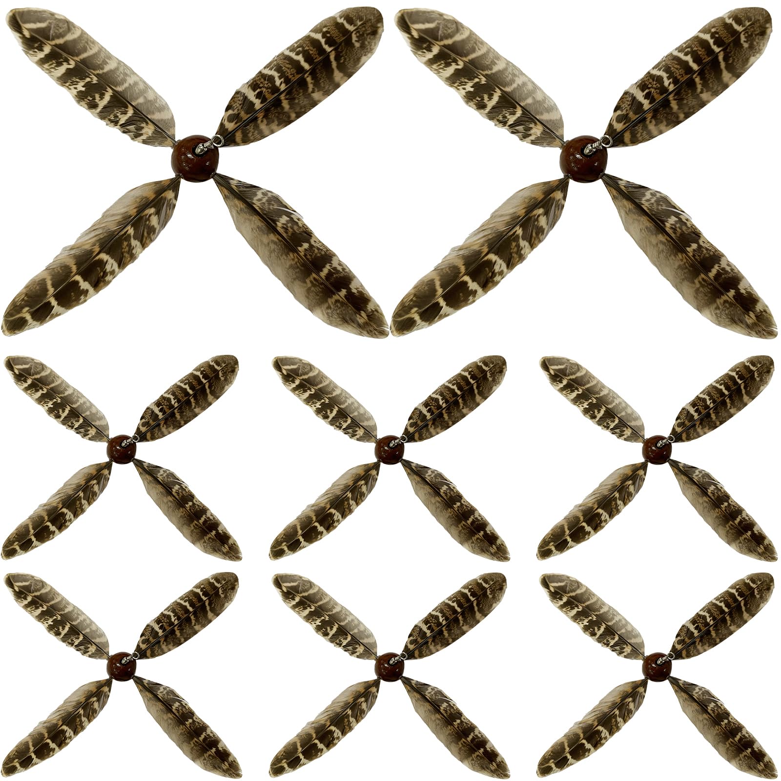 Relaxgiant 8 Pcs Cat Feather Propeller Refills Propeller Interactive Cat Toy Refills Kittens Toy Feather Replacement Wand Teasers Attachments for Kittens Wand