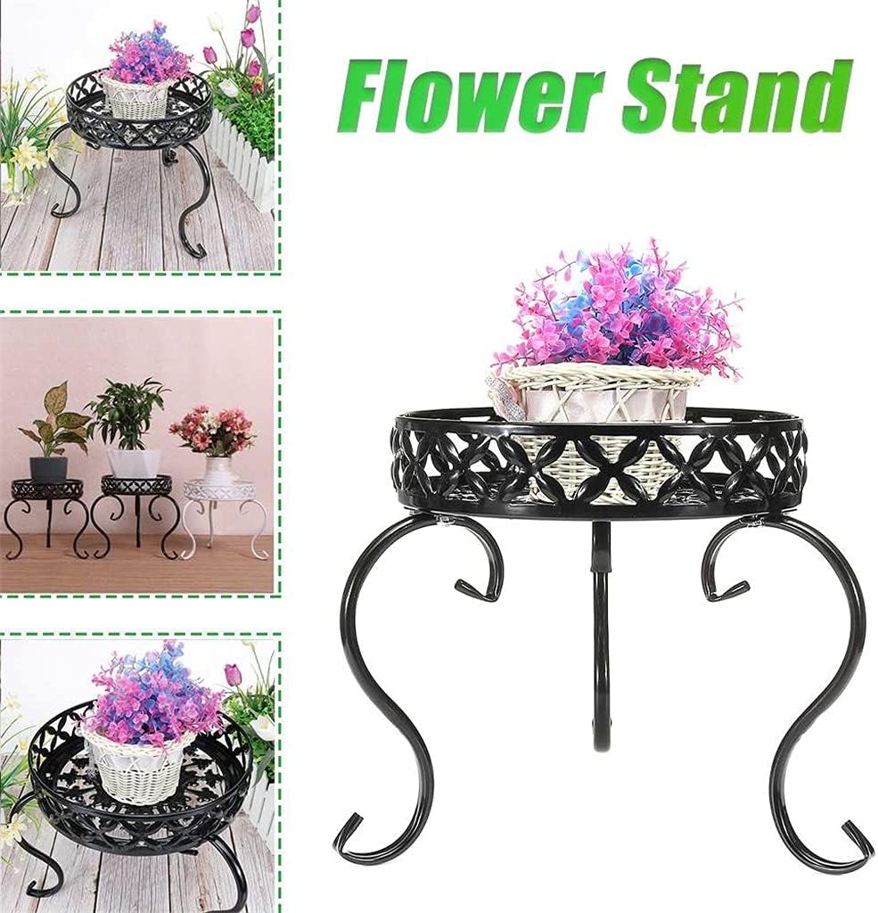 Iron Plant Stand Plant Shelves Holder Flower Pots Shelves for Indoor Home Garden Patio Balcony Decorations(D)