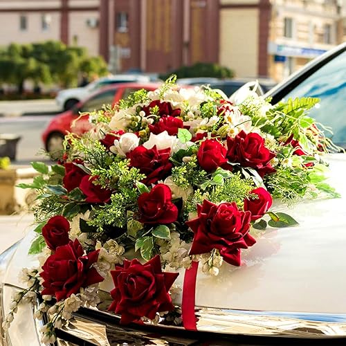 Miniatura 4 de Suction Cup Floral Foam Ring - 11.8-Inch Pre-Soaked Wet Floral Foam Base with Mud for Fresh Flowers, Easy Car Window Decoration for Weddings,