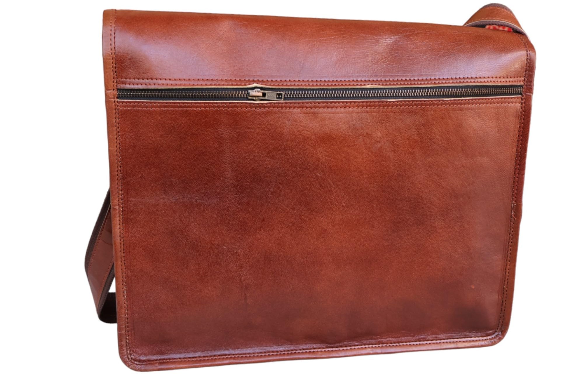 american blue sacoche besace en cuir sacoche ordinateur portable, cartable, sac à bandoulière véritable à bandoulière (16X12X4)