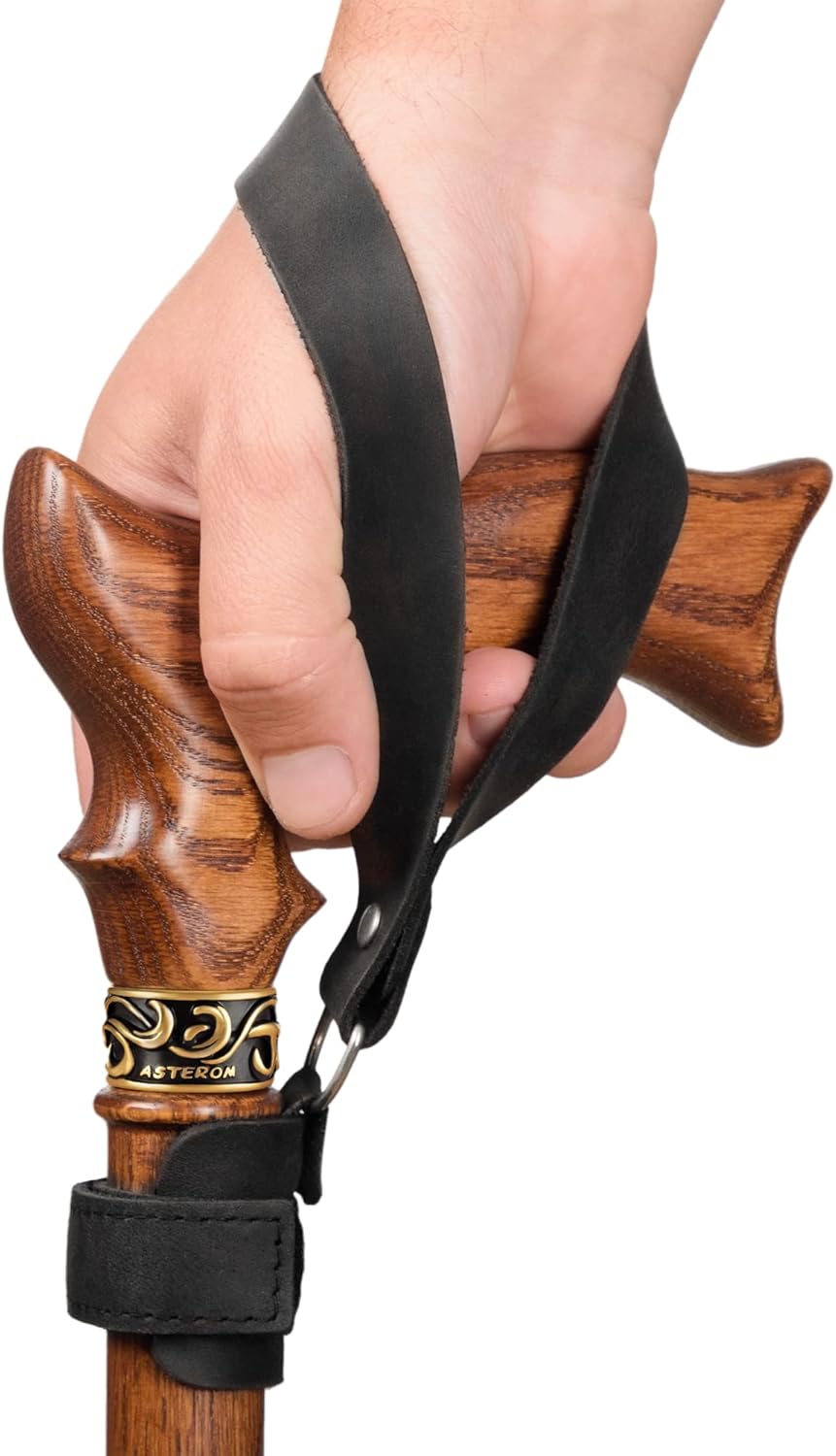 Buy Asterom Handmade Leather Cane Strap Stylish Wrist Strap for Canes