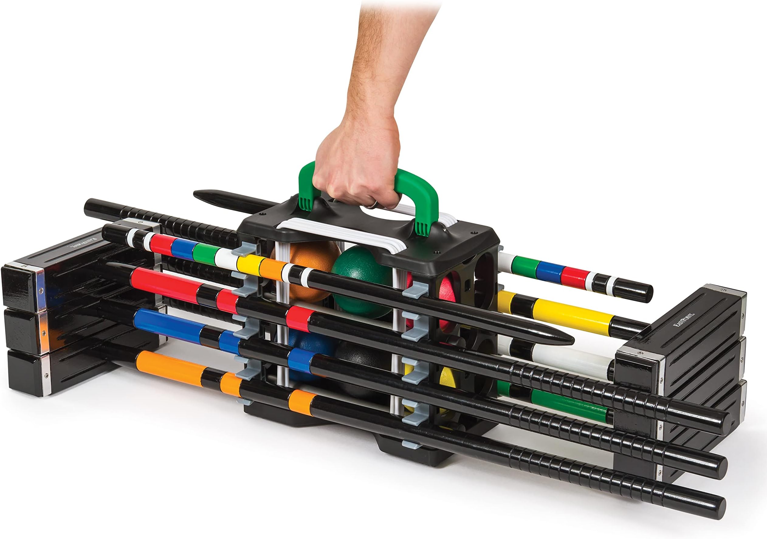 EastPoint Sports 6-Player Croquet Set - Features Deluxe Carry Case; for The Backyard, Beach or Park, Multicolor, 1-1-02597-DS