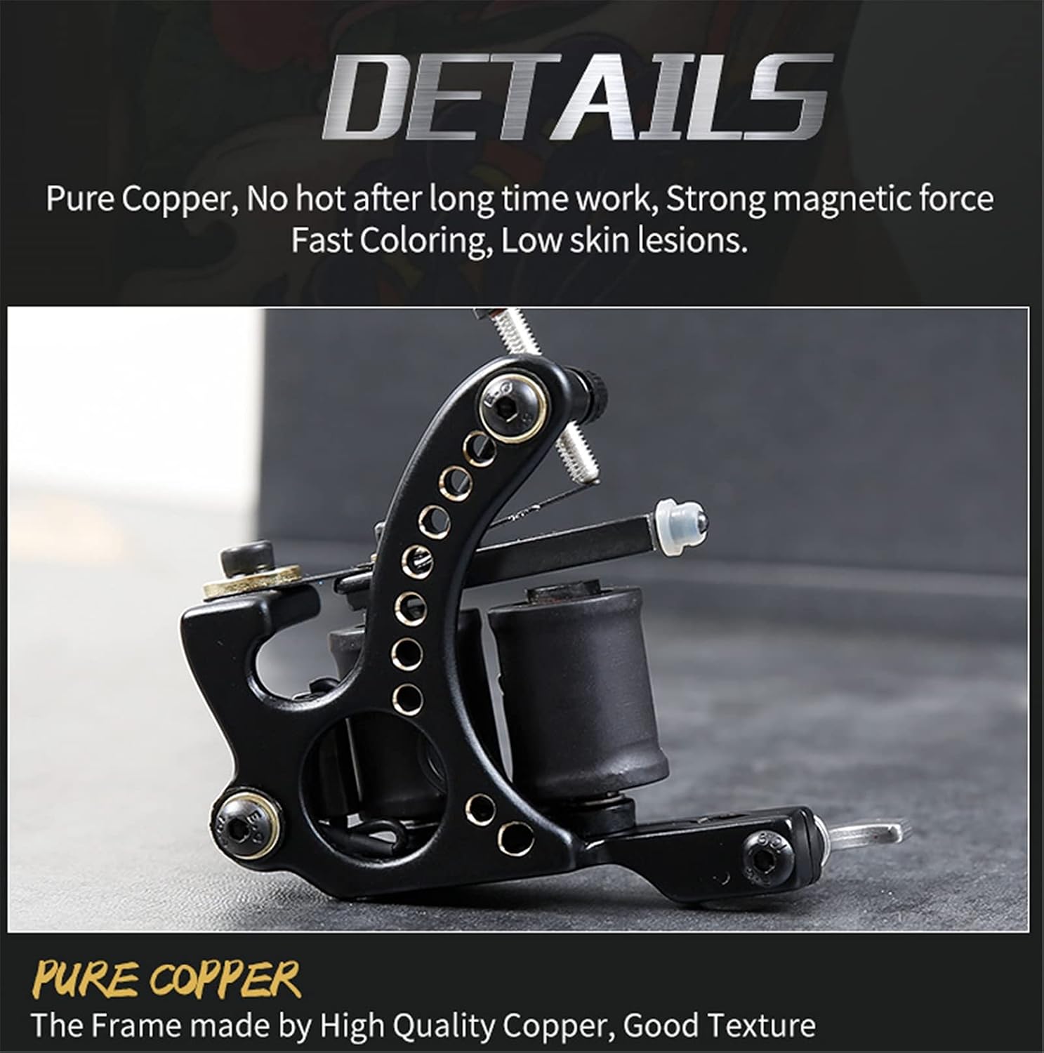SMax Design Coil Tattoo Machine Pure Copper Wrap Coils Tattoo Guns Supply,Lining