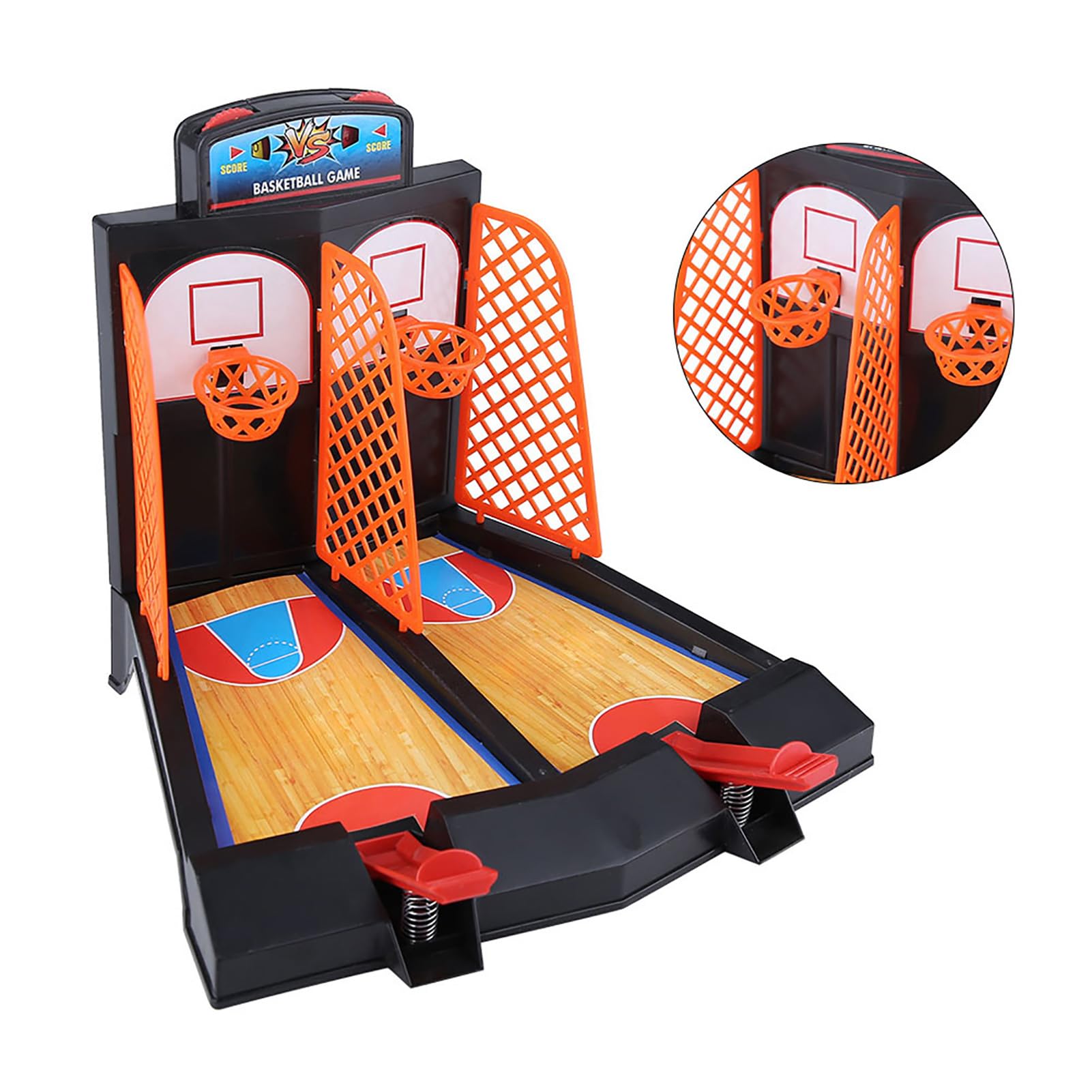 Hztyyier Basketball Game Set Mini Basketball Hoop Set Lustiges Flipper Interaktives Brettspiel Spielzeug für Kinder und Erwachsene