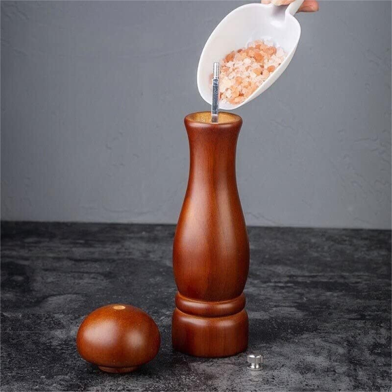 Macina Pepe Macinapepe Manuale in Noce Nera per Macinare Il Barattolo di Spezie per Macinare Il Pepe Nero in Legno di Frassino Spinoso Macina Pepe Elettrico (Color : 2pcs, Size : 8inch)