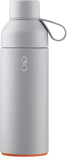 Ocean Bottle - Recycled Stainless Steel Drinks Reusable Water Bottle - Eco-Friendly & Reusable - Rock Grey - 500ml