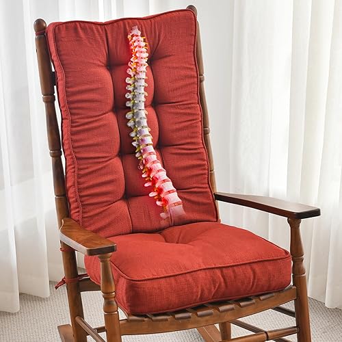 SUNROX FadeShield - Cojines de espuma viscoelástica para mecedora, resistentes al agua, antideslizantes, duraderos, juego de cojines de asiento y