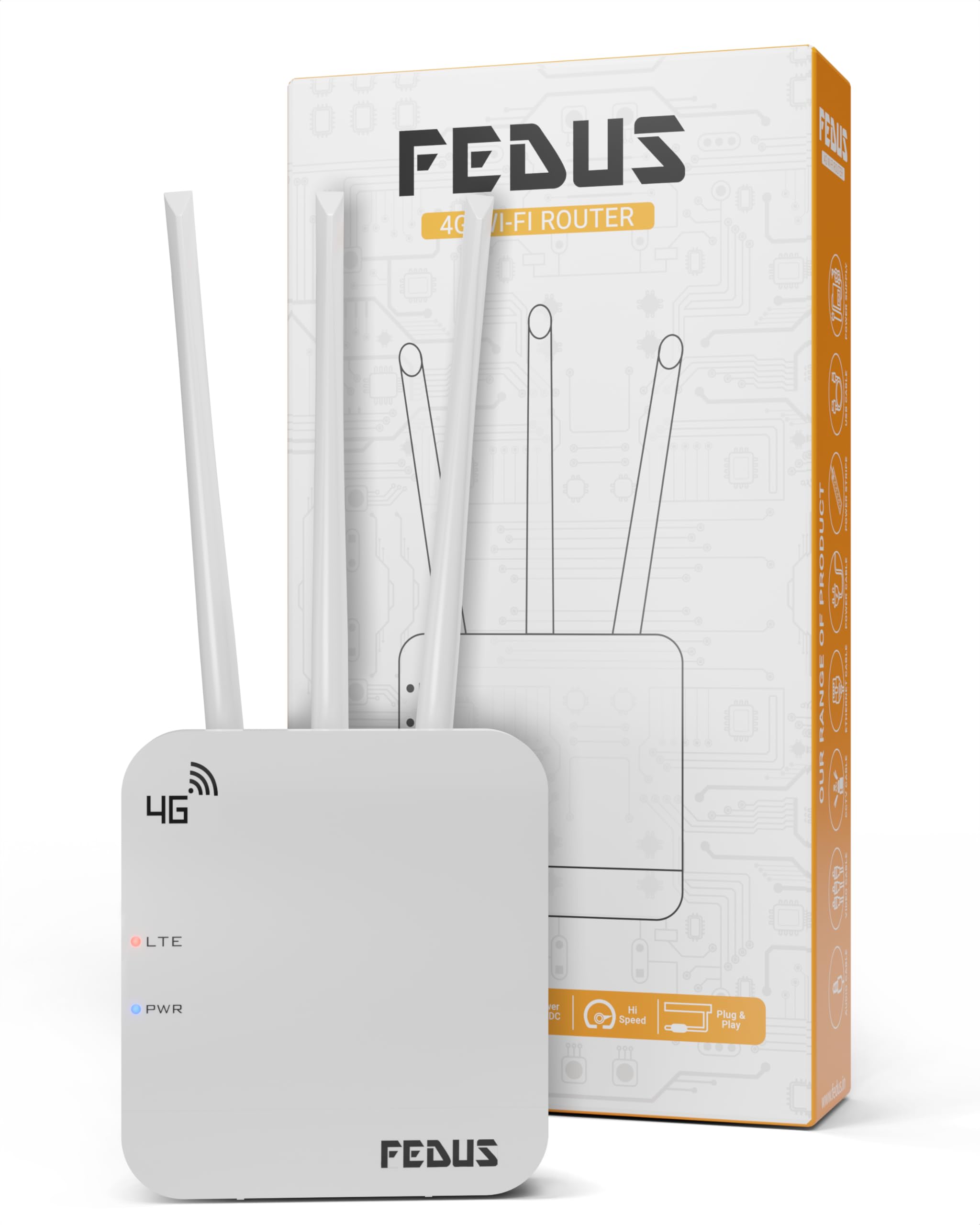 FEDUS 4G Sim Based Router with 5dbi Triple Antenna 150 Mbps Speed Plug and Play Unlocked Wi-Fi Router with SIM Card Slot No Configuration Required Support All 4G Sim Card, NVR, DVR, WiFi Camera (B0DBZXHWB9) Amazon Price History, Amazon Price Tracker